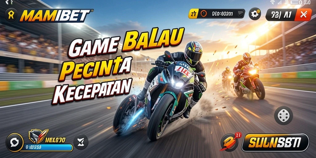 Tampilan gameplay balapan yang seru dan mendebarkan di MAMIBET.